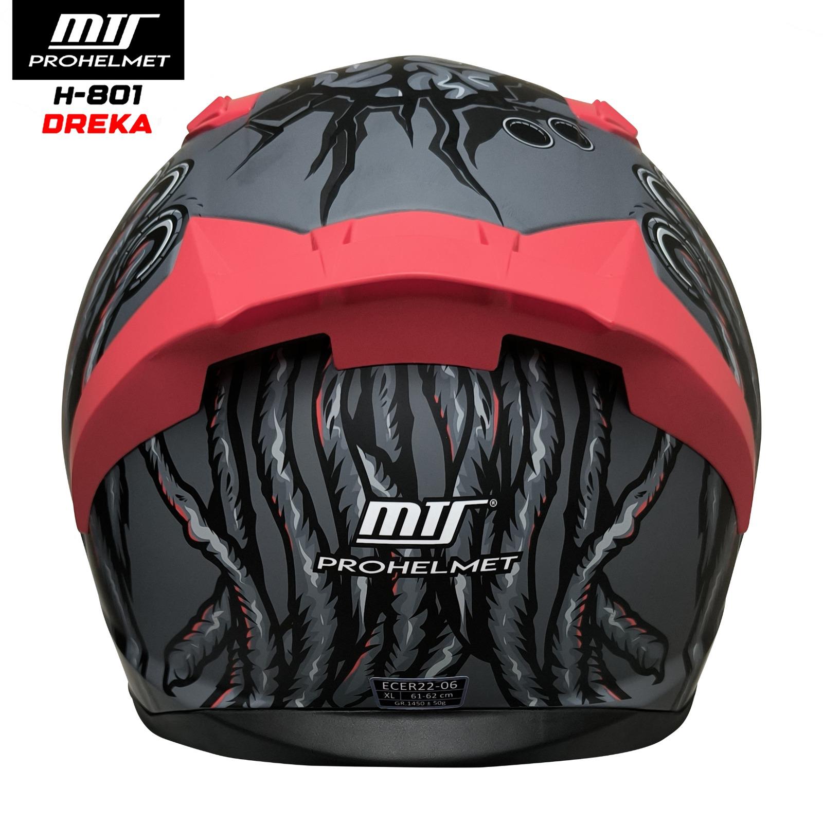 MTS FX-201 DREKA MAT FULLFACE KASK (SİYAH VİZÖRLÜ)